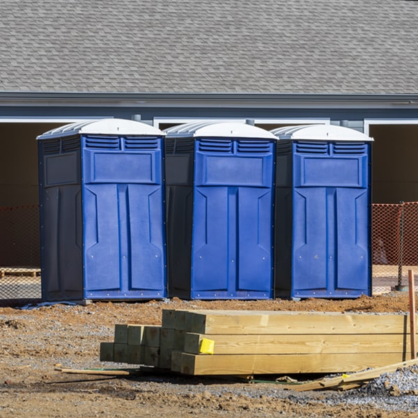 how often are the porta potties cleaned and serviced during a rental period in Jewett